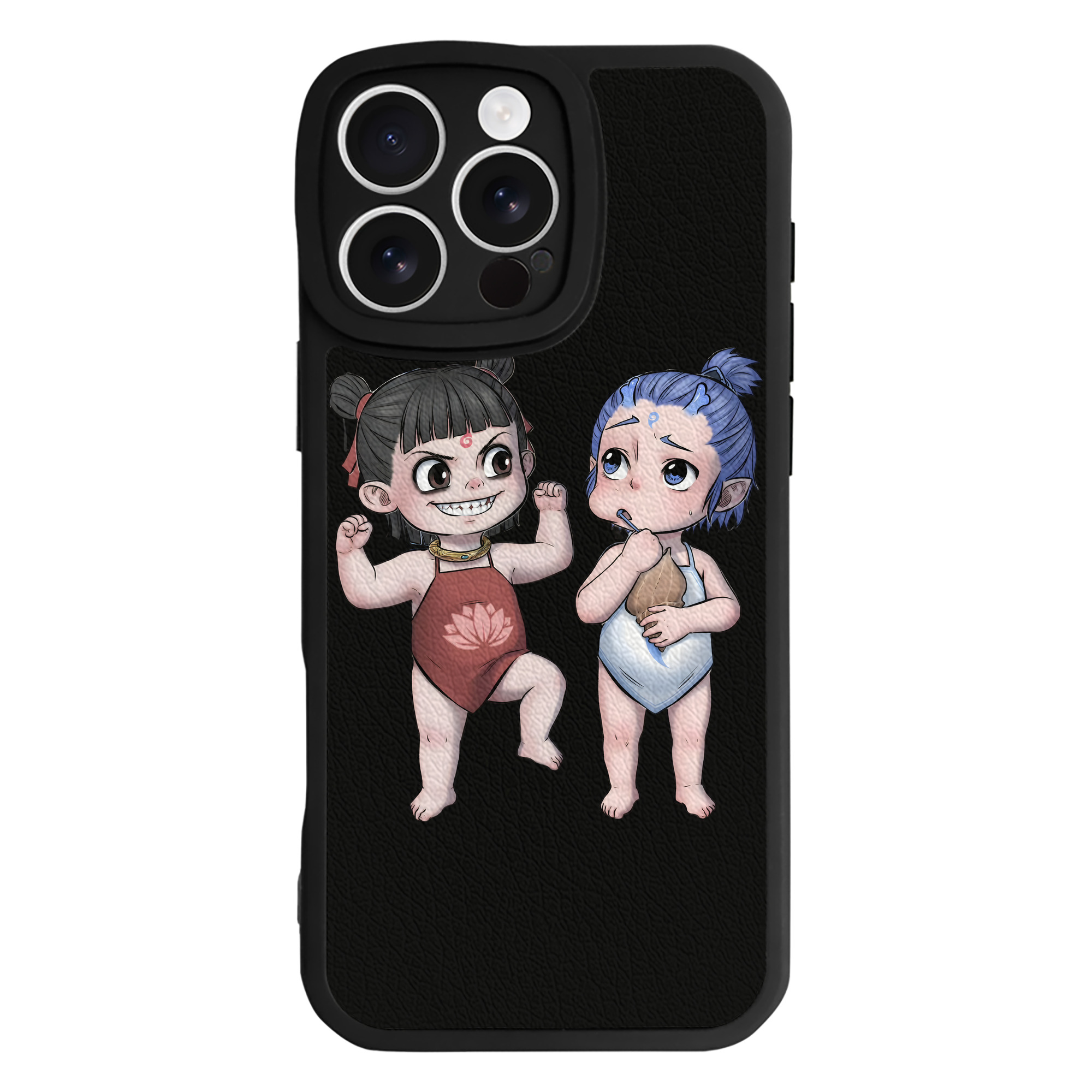 （画像用） Ne Zha 2 ナタ 魔童の大暴れ 【iPhone 16シリーズ対応】シリコンスマホケース（レザー調） 材質：シリコン